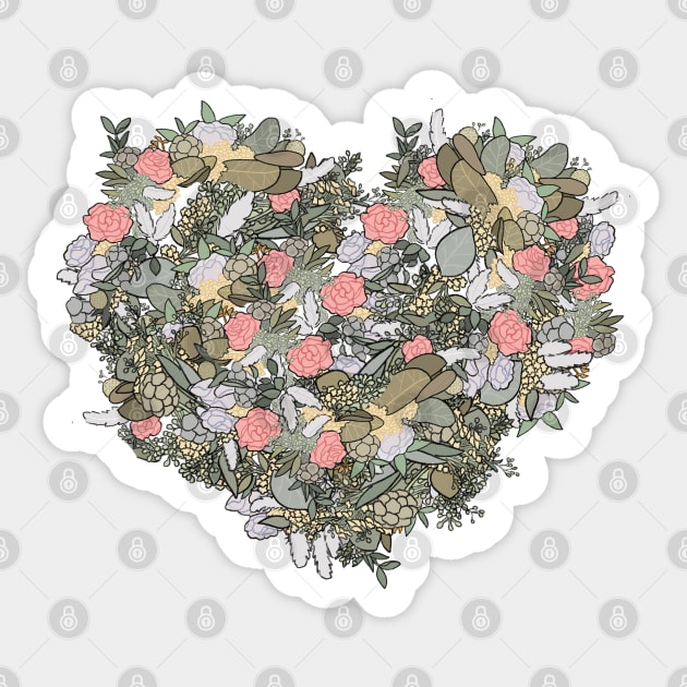 Flower heart Sticker by ballooonfish